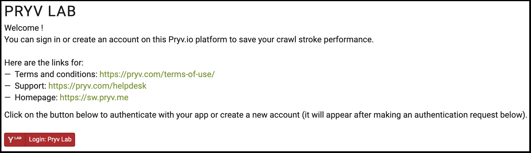 Login button