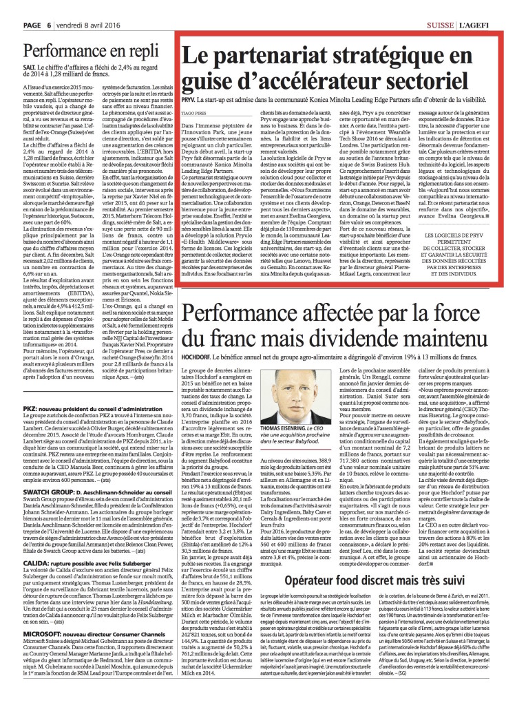 «Aujourd’hui, nous sommes compatibles au niveau international...», L'Agefi